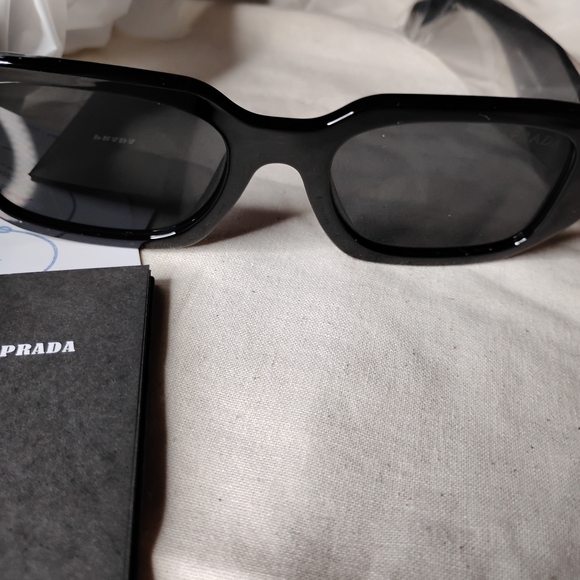 Prada Other - Prada Black Oversized Rectangular Sunglasses